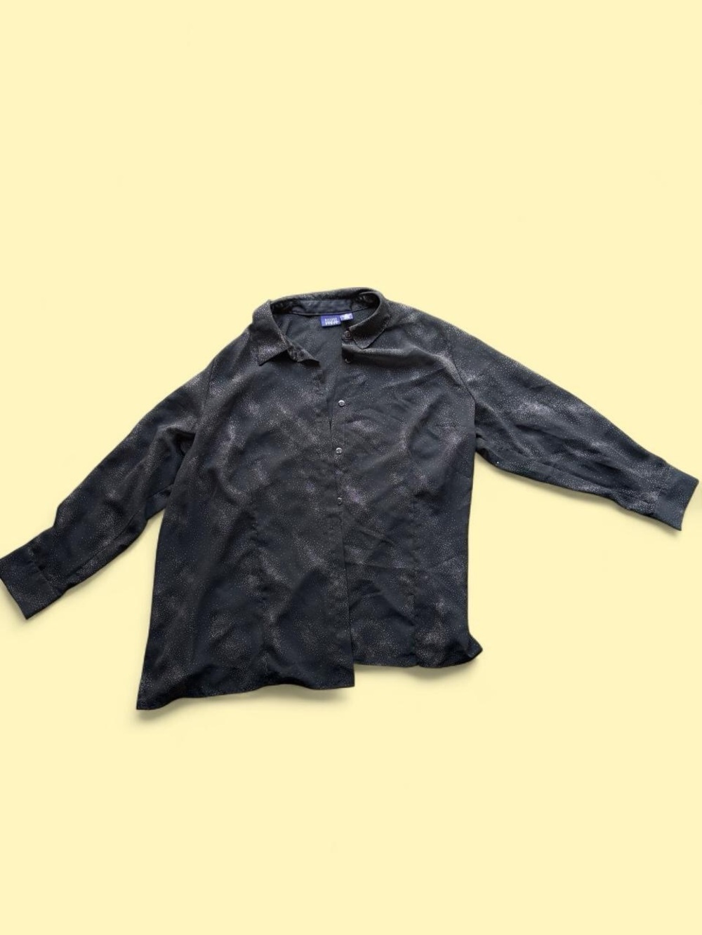 ✨Hillard & Hanson black polyester button-up shirt , size 3X  ✨